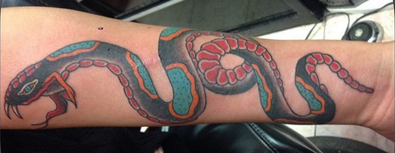 SteveGillespie_TraditionalSnakeTattoo